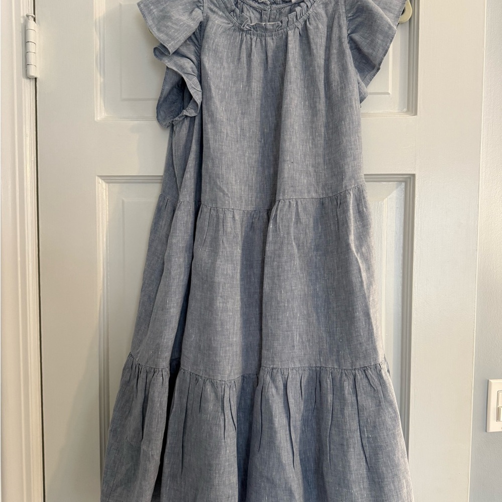 Lake women’s  Blue Tiered Ruffle Dress